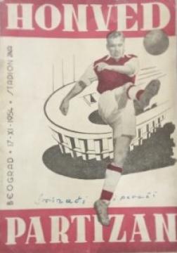 Honved - Partizan: Beograd 17. XI 1954. Stadion JNA