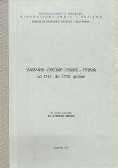 Zapisnik općine Osijek - Tvrđa od 1745. do 1770 godine