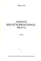 Osnove krivičnoprocesnog prava (Skripta)