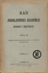 Rad JAZU: Knjiga 220 razreda historičko-filologičkoga i filozofičko-juridičkoga