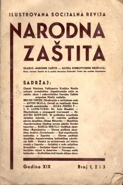 Narodna zaštita - glasilo Saveza dobrotvornih društava, br. 1, 2 i 3, god. XIX