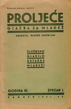 Proljeće: glazba za mladež god. III, sv. 1