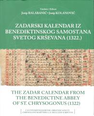 Zadarski kalendar iz benediktinskog samostana svetog Krševana (1322.)