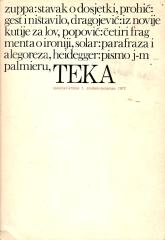 Teka 1: tekstovi/kritika