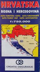 Auto-turistička karta : Hrvatska - Bosna i Hercegovina