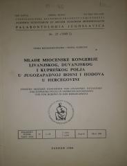 Mlađe miocenske kongerije Livanjskog, Duvanjskog i Kupreškog polja u jugozapadnoj Bosni i Hodova u Hercegovini