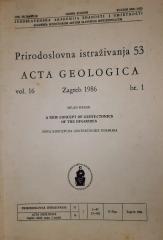 Acta Geologica : Nova koncepcija geotektonike Dinarida