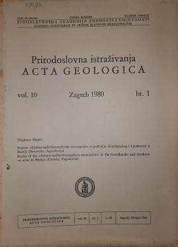 Acta Geologica : Stijene "dijabaz-spilit-keratofirske asocijacije" u području Gvozdanskog i Ljeskovice u Baniji (Hrvarska, Jugoslavija)