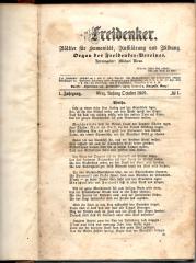 Freidenker / Statuten des Freidenker / Enthüllungen aus der geistlichen Welt / Offener Brief an den katholischen Klerus... / Luzifer. Eine Bombe der Wahrheit...