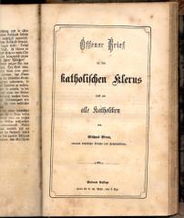 Freidenker / Statuten des Freidenker / Enthüllungen aus der geistlichen Welt / Offener Brief an den katholischen Klerus... / Luzifer. Eine Bombe der Wahrheit...